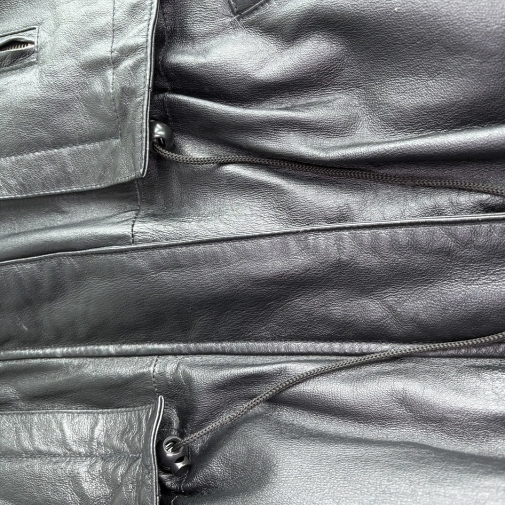 Vintage Learsi Black Leather Parka – Tagged Small (Fits Women’s M/L) - Picture 12 of 14